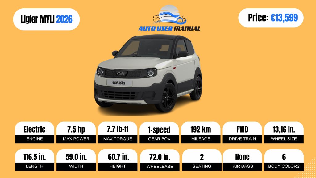 Ligier MYLI 2026 Specs Brochure