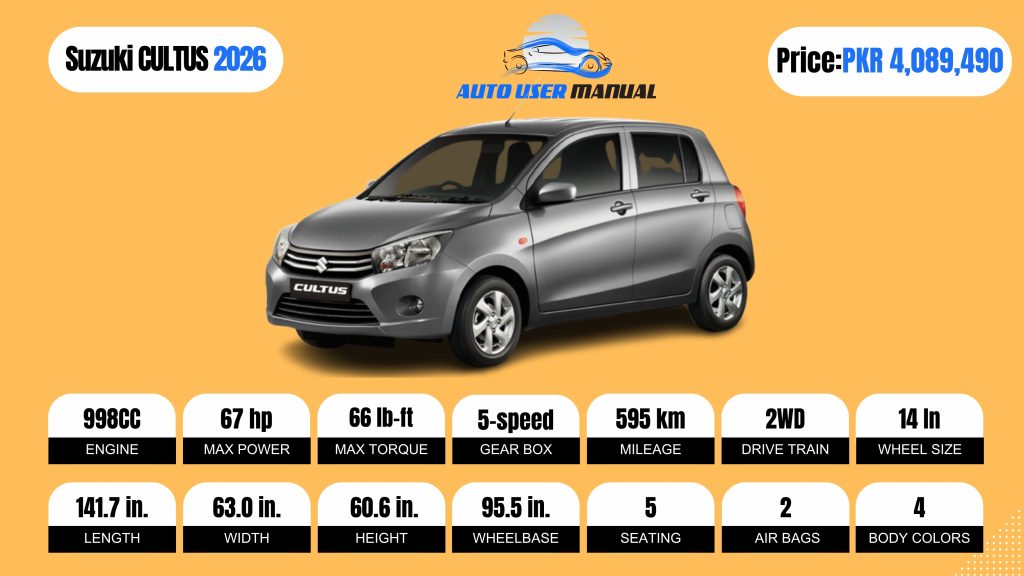 Suzuki CULTUS 2026 Specs Brochure