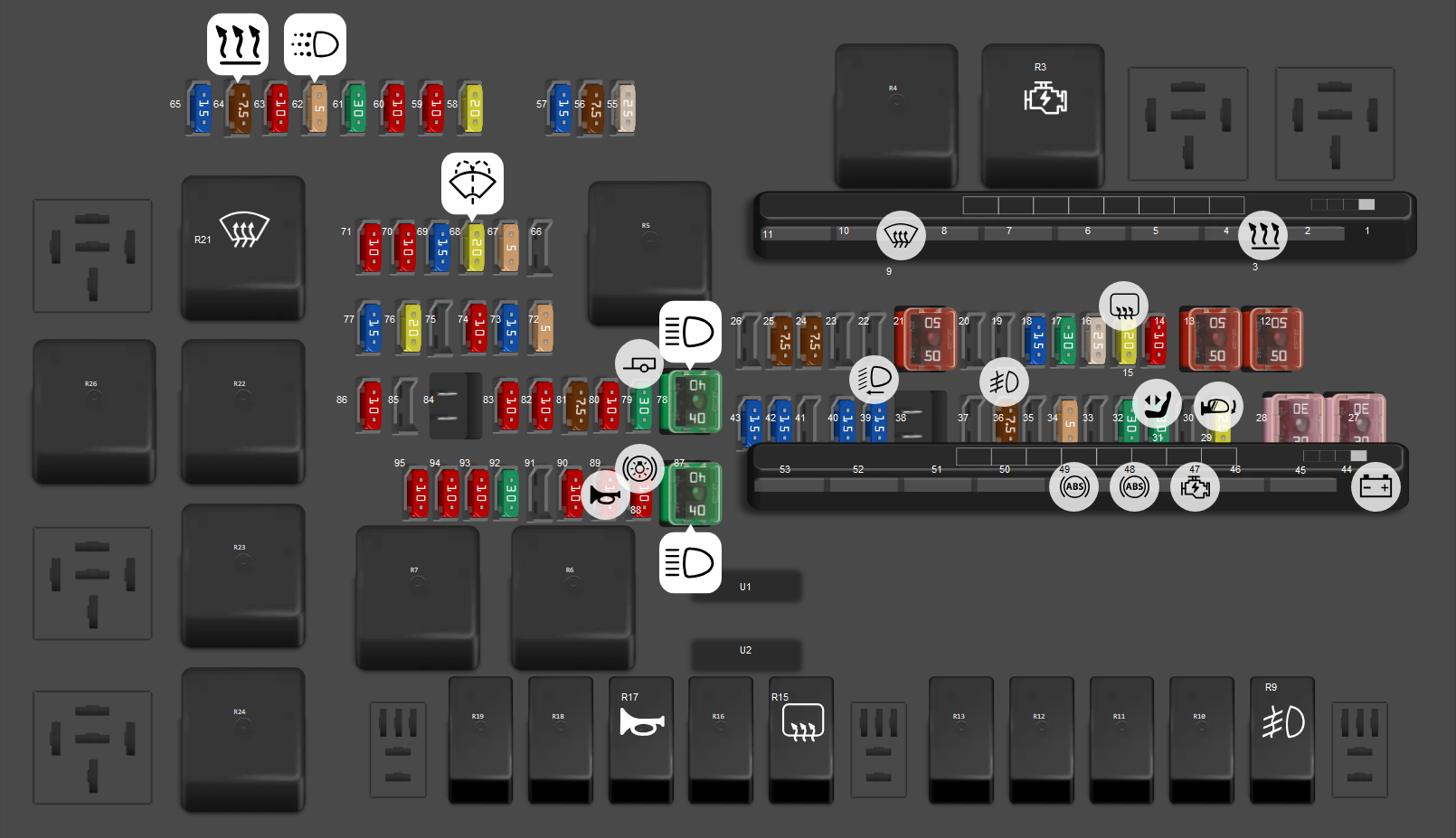 2019 Toyota Land Cruiser Engine Compartment Fuse Box Diagram