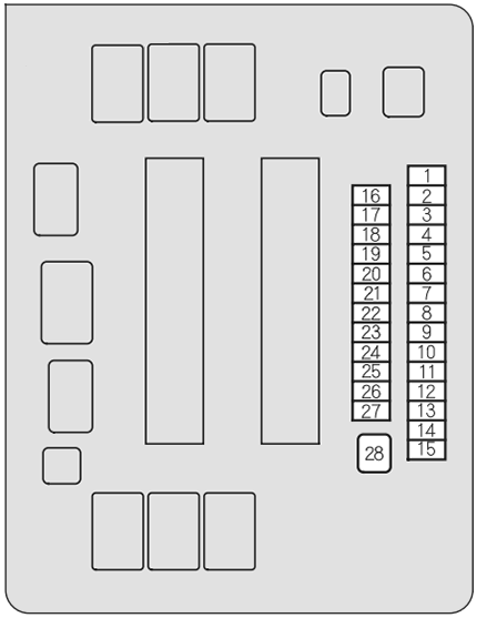 Acura MDX (2014 TO 2015) PASSENGER SIDE FUSE BOX