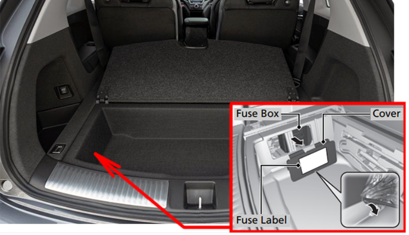 Acura MDX (2014 TO 2015) rear fues box