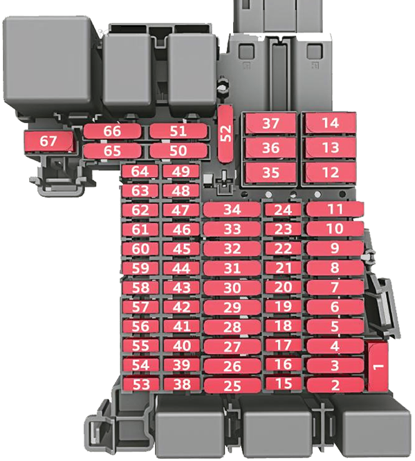 Audi A6 (2026 - 2027) Luggage Compartment Fuse Box Diagram
