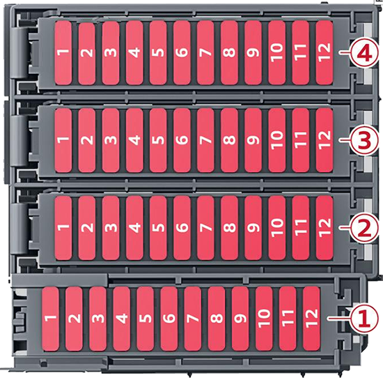 Audi A6 (2026 - 2027) Passenger Compartment Fuse Box Diagram Footwell