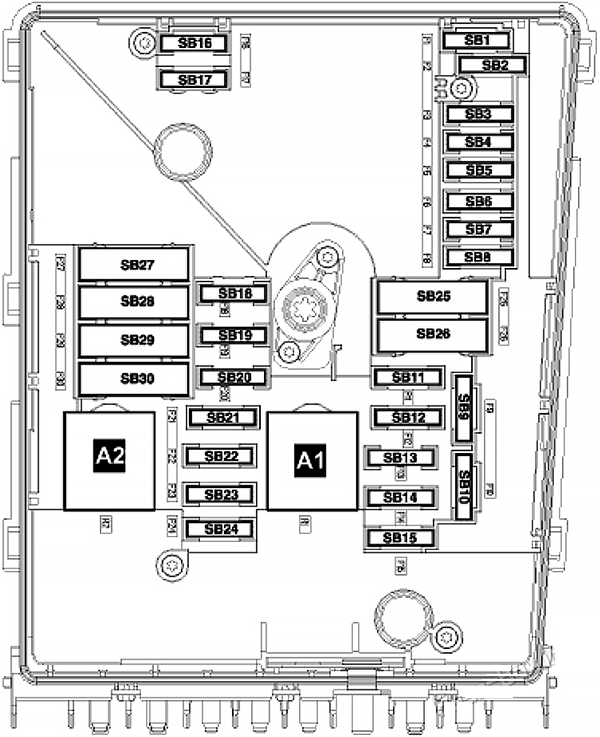 Audi-Q3-(2011 - 2017)-ENGINE COMPARTMENT DIAGRAM TYPE 1
