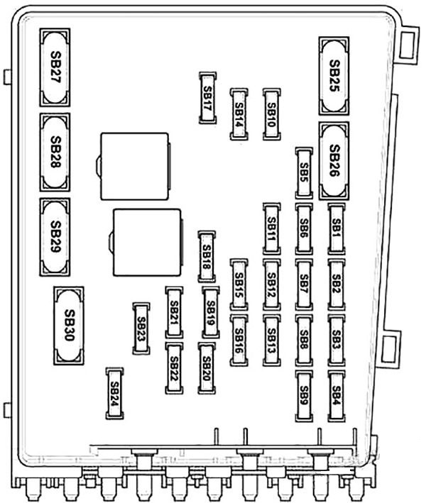 Audi Q3 (2011 - 2017) ENGINE COMPARTMENT DIAGRAN TYPE 2
