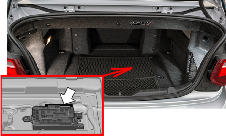 BMW 2-series F22 , F23 (2014 - 2021) luggage Compartment location