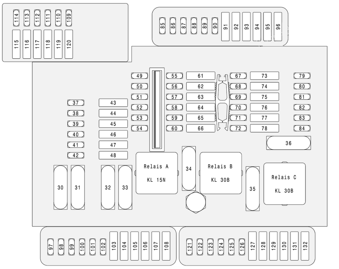 BMW 2-series F45, F46 (2015 - 2021) passenger compartment diagrams