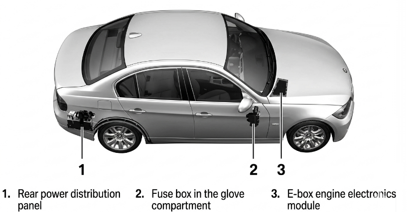 BMW 3-Series E90 to E93 (2005 - 2011) LOCATIONS