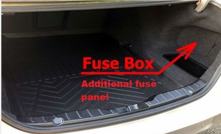 BMW 5-Series (F10, F11, F07, F18) luggage Fuse Box location