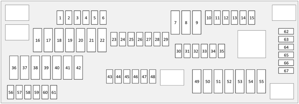 BMW 6-Series F06, F12, F13 (2011 - 2018) passenger Fuse Box diagram
