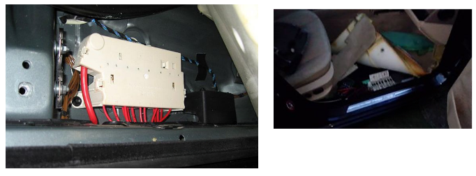 Block in the footwell PASSENGER COMPARTMENT