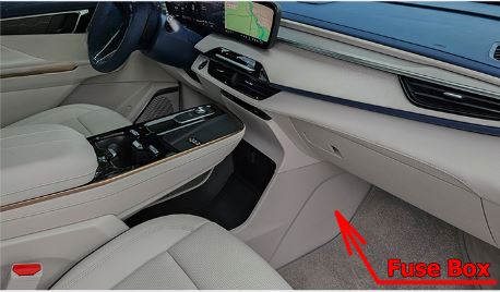 Buick Enclave (2025-2026) Passenger Compartment Fuse Box Location