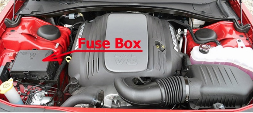 Chrysler 300-300C Engine Compartment Fuse Box Location 2020-2023
