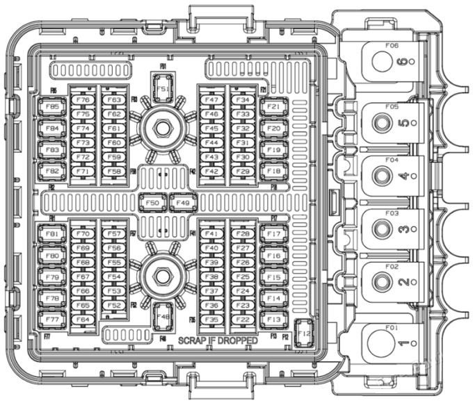 Dodge Charger 2026 Engine Compartment Fuse Box Diagram