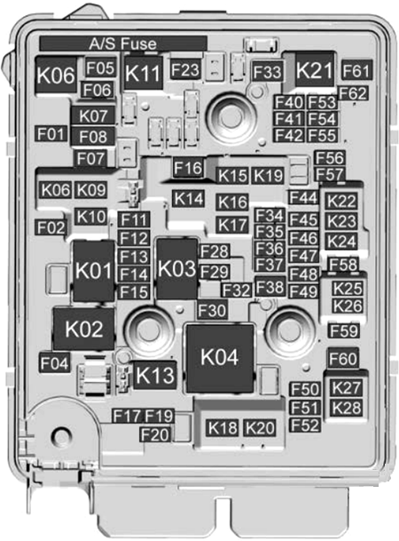 Engine Compartment Fuse Box Diagram 2024-2026
