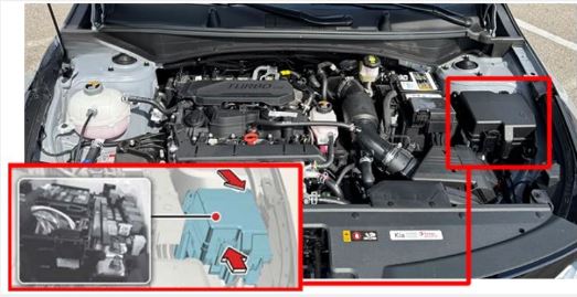 Engine Compartment Fuse Box Location Kia Sportage 2023-2026