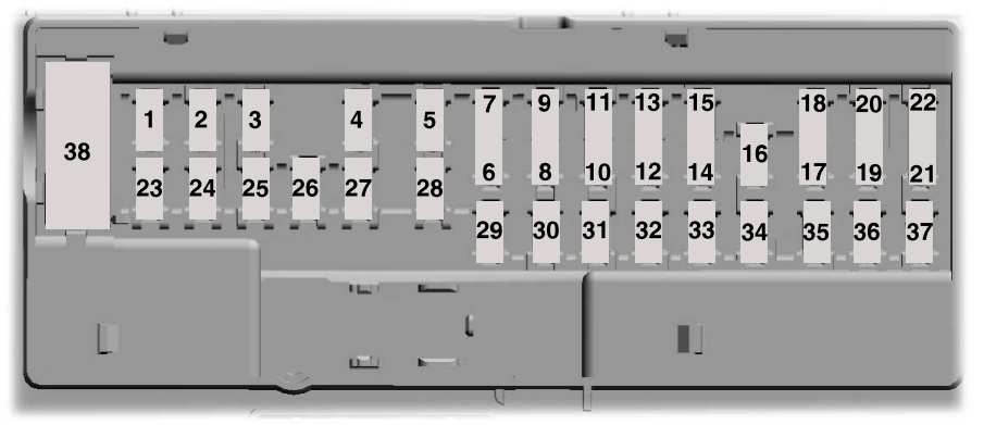 Ford Explorer (2020 – 2024) passenger compartment diagrams