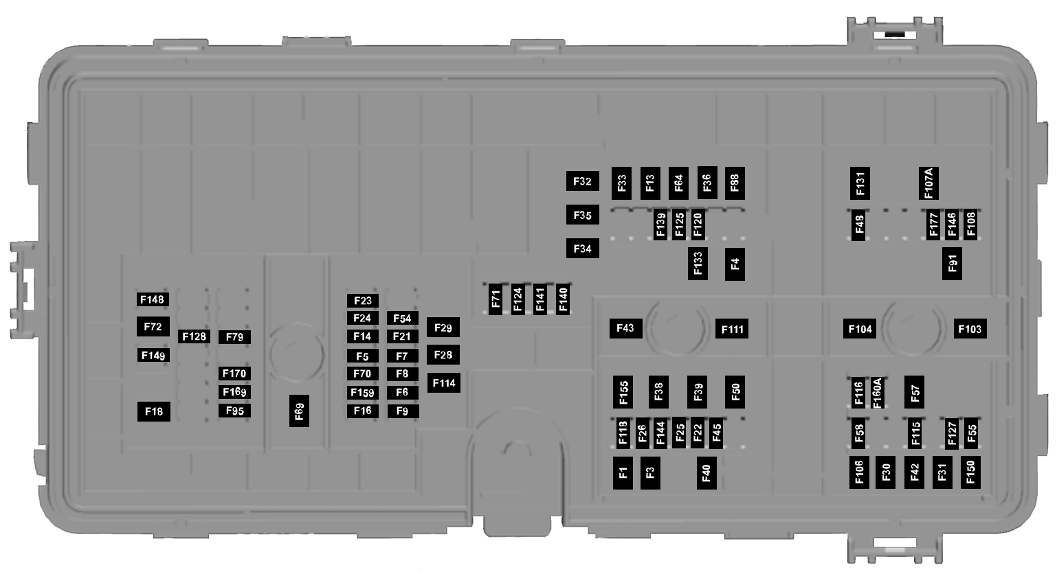Ford Explorer (2024 – 2026) engine compartment diagrams
