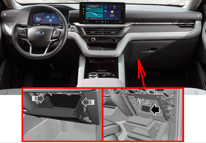 Ford Explorer (2024 – 2026) passenger compartment diagrams