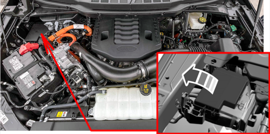 Ford F-150 (2021 – 2023) ENGINE COMPARTMENT LOCATIONS