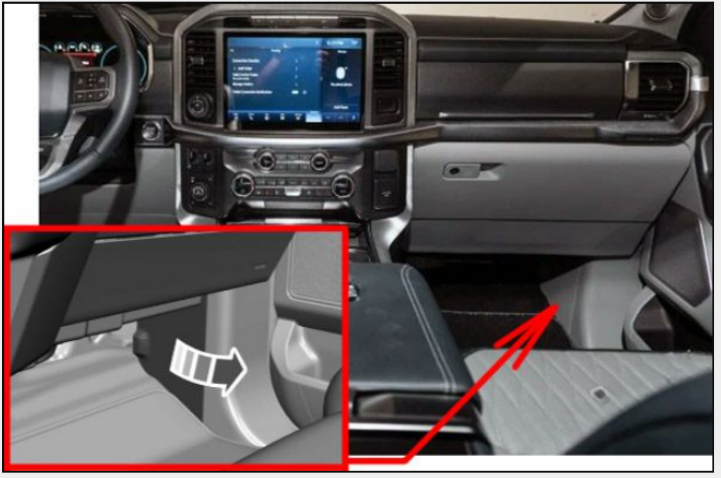 Ford F-150 (2021 – 2023) PASSENGER COMPARTMENT LOCATIONS