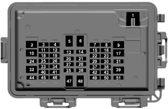 Ford F-550 (2023 - 2026) Passenger Compartment Diagrams