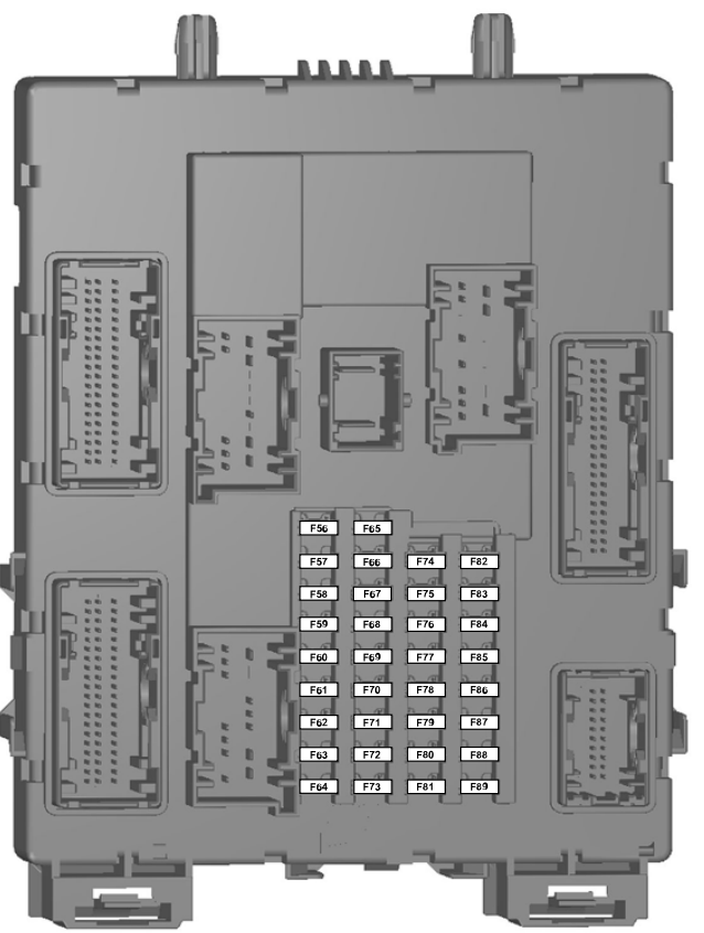 Ford Ranger (2012 - 2015) Passanger compartment Fuse box diagram Fig 1
