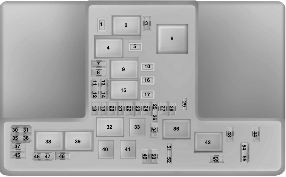 Ford Ranger engine compartment fuse box diagram fig 1