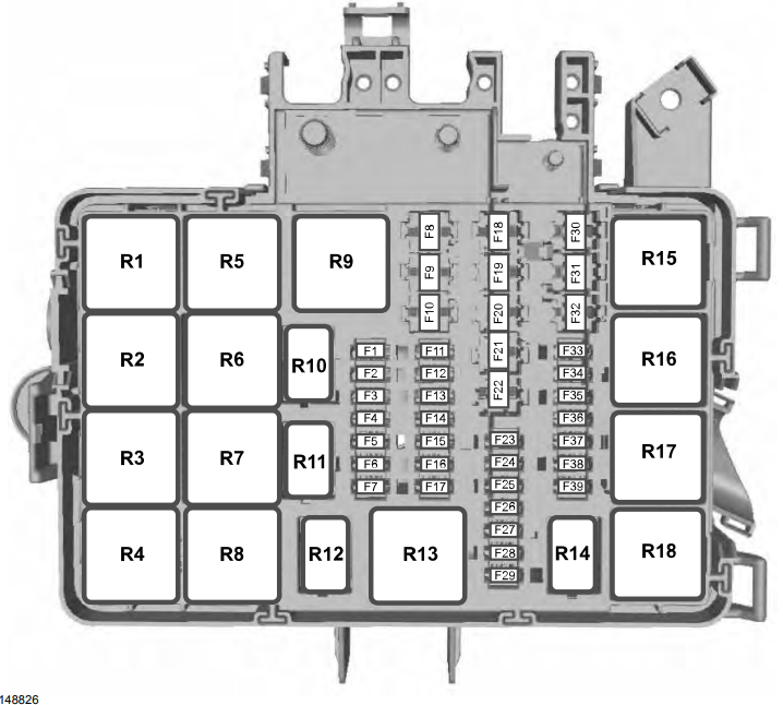 Ford Transit (2019) engine compartment diagrams