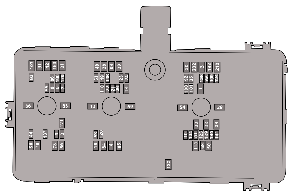 Fuse Box Diagrams User Guide Ford Ranger engine compartment fig 1
