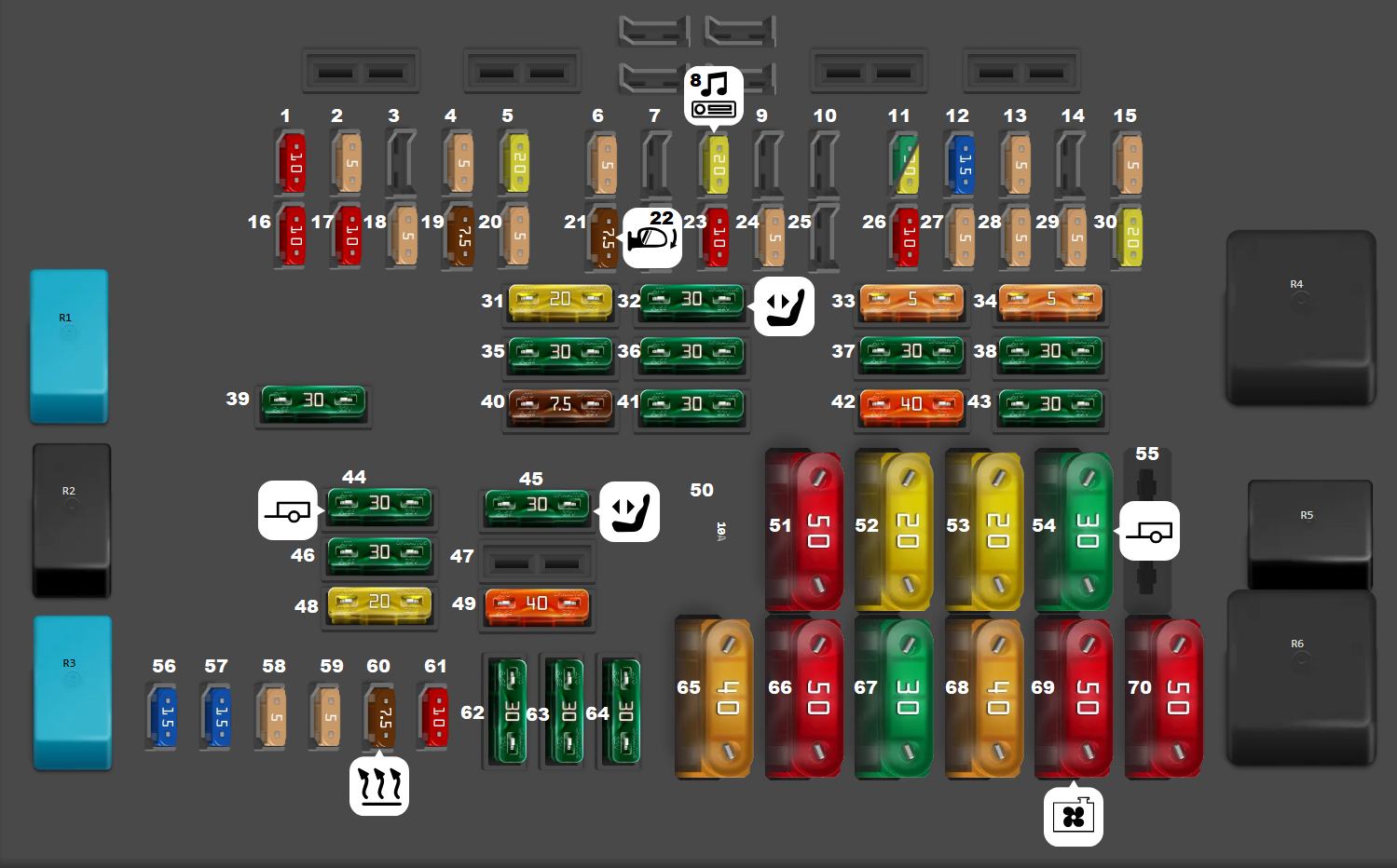 Glove compartment type 2 2006 - 2013 )