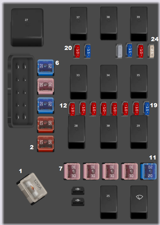 Hyundai Accent (2000 – 2005) engine box 2001 and 2004