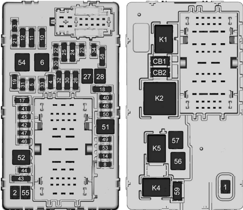 Instrument Panel Fuse Box Diagram 2021-2024