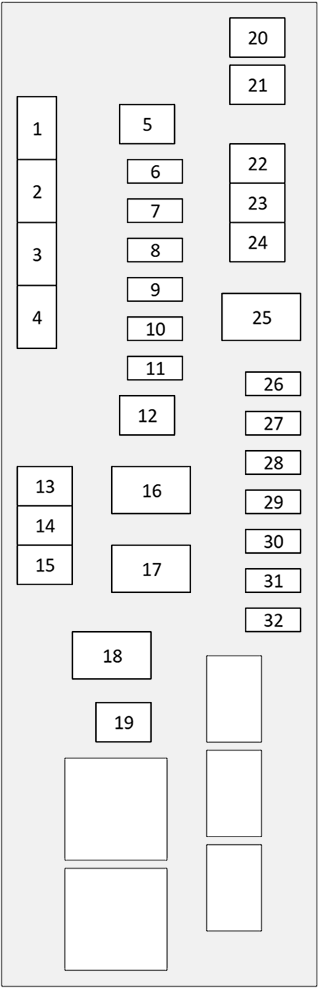 Lexus IS350 (2014 - 2024) Engine Compartment Fuse Box Diagram Fuse Box 2