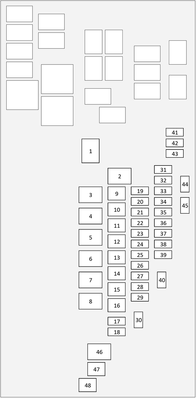 Lexus RX350 (2023 – 2025) Engine Compartment Fuse Box Diagram Fuse Box No 1