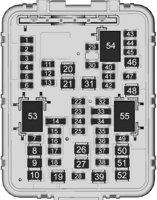 Luggage Compartment Fuse Box Diagram 2021-2024