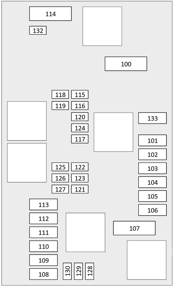 Mercedes-Benz C-Class 2019-2021 Engine Compartment Fuse Box Diagram