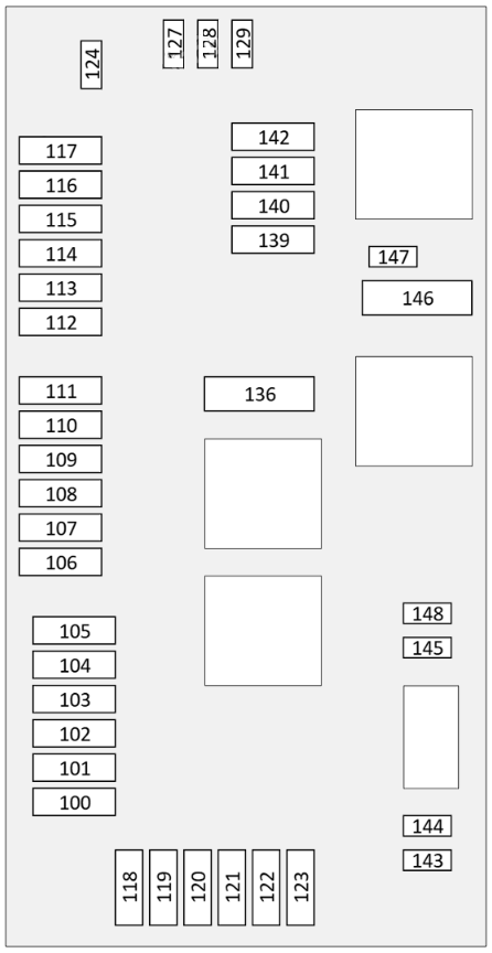 Mercedes-Benz E-Class 2024-2026 Engine Compartment Fuse Box Diagram