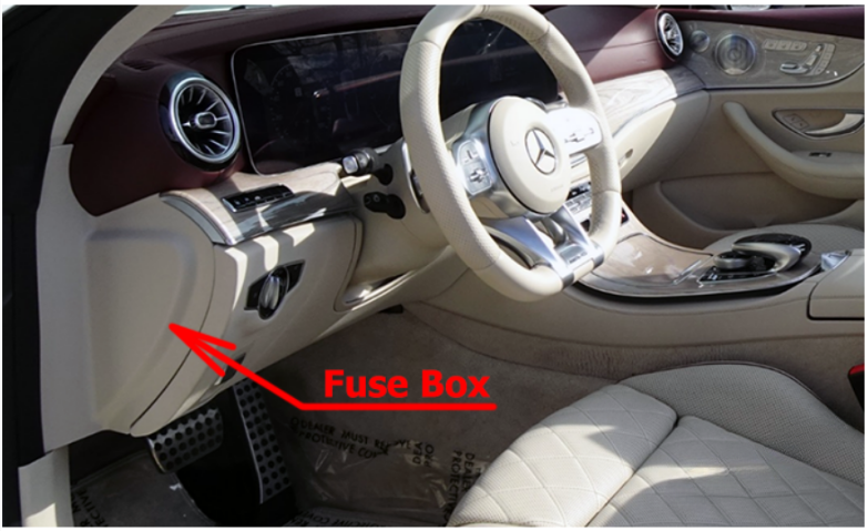 Mercedes-Benz E-Class 2026 Instrument Panel Fuse Box Location
