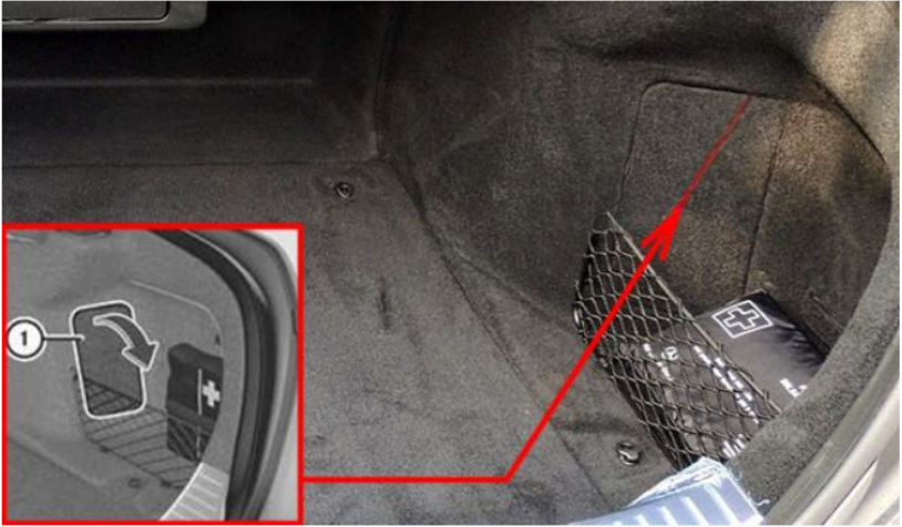 Mercedes-Benz S-Class (2014 - 2020) Luggage Compartment Fuse Box Location