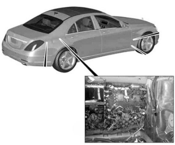 Mercedes-Benz S-Class (2014 - 2020) Rear Pre-fuse Bo Location 2