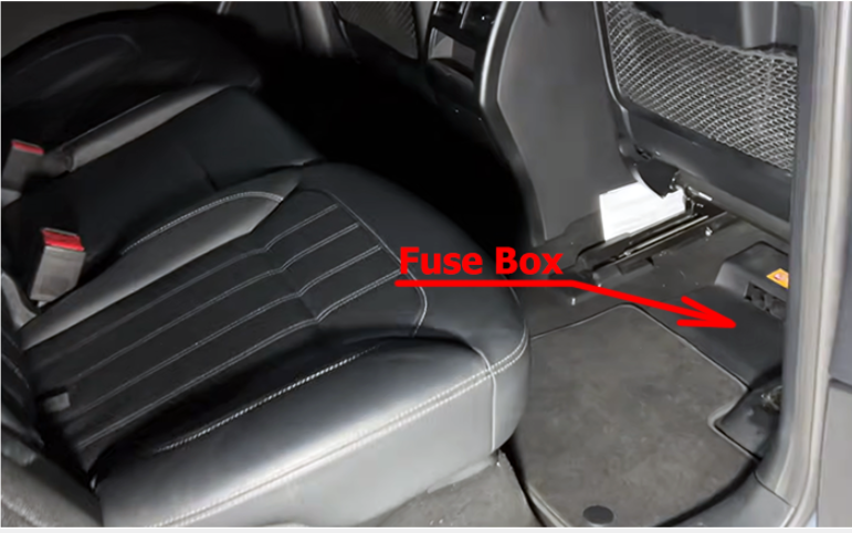 Mercedes (M & ML-Class) (2012 - 2015) Battery Compartment Fuse Box Location
