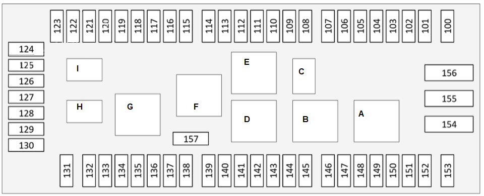 Mercedes (M & ML-Class) (2012 - 2015) Rear Side Fuse Box Diagram 1