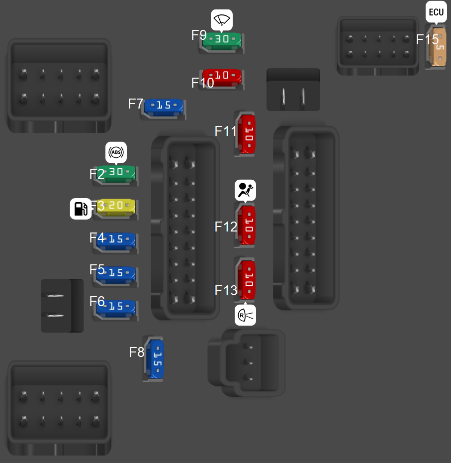 Renault Clio (2020 – 2025) Engine compartment fuse box Diagram