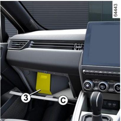 Renault Clio (2020 – 2025) Passenger Side Fuse Box Location