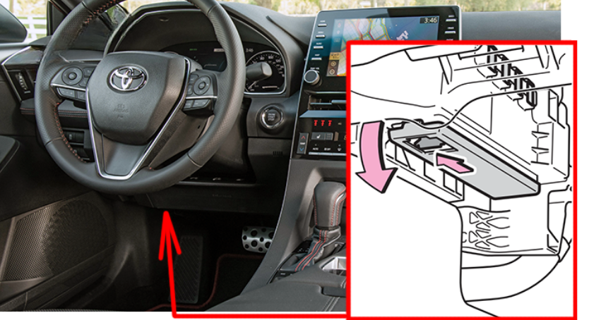 Toyota Avalon (2019 - 2022) passenger compartment location
