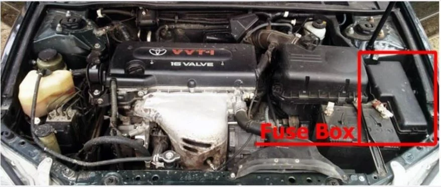 Toyota-Camry-2002-2006-Engine-Compartment-Fuse-Box-location-4