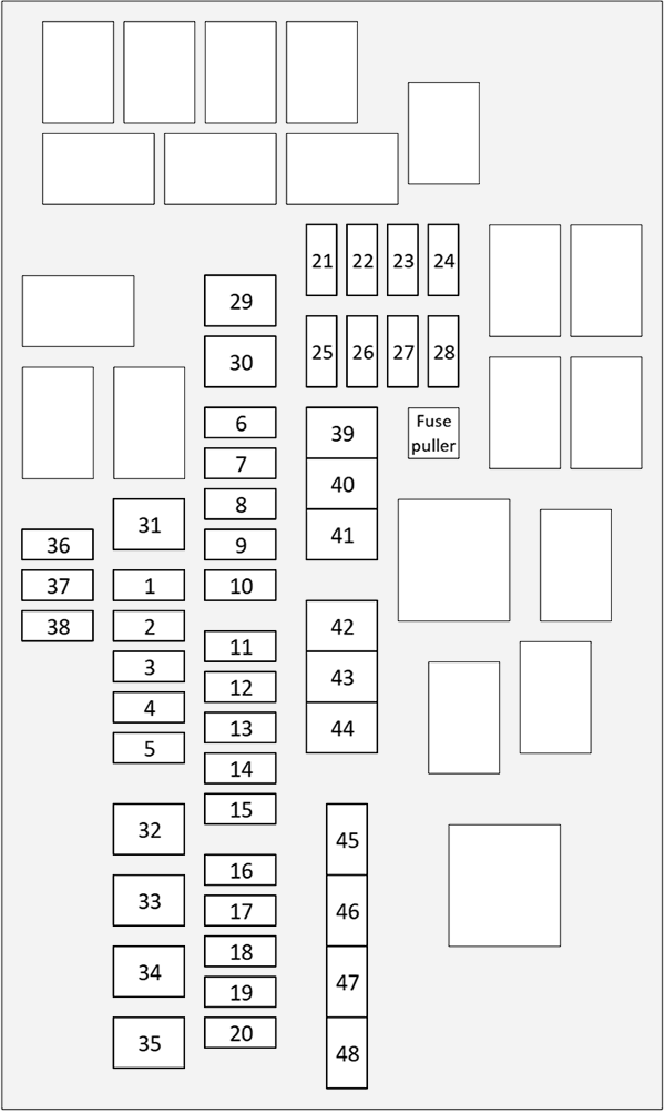 Toyota Camry (2018 - 2024) engine compartment 2018 - 2024 diagram