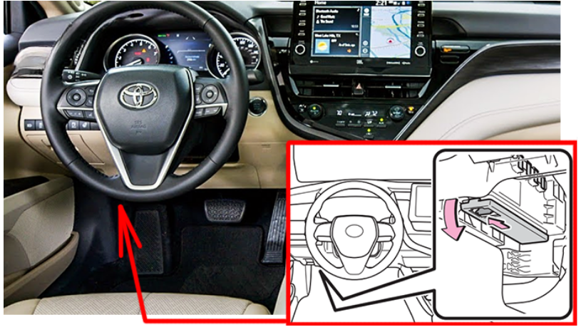 Toyota Camry (2018 - 2024) passenger compartment 2018 - 2024