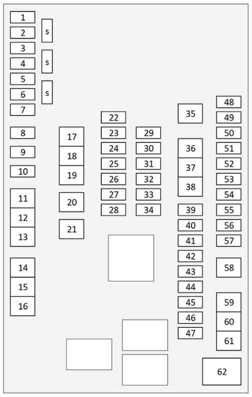Toyota Corolla (2019 - 2022) ENGNE COMPARTMENT DIAGRAM type-2